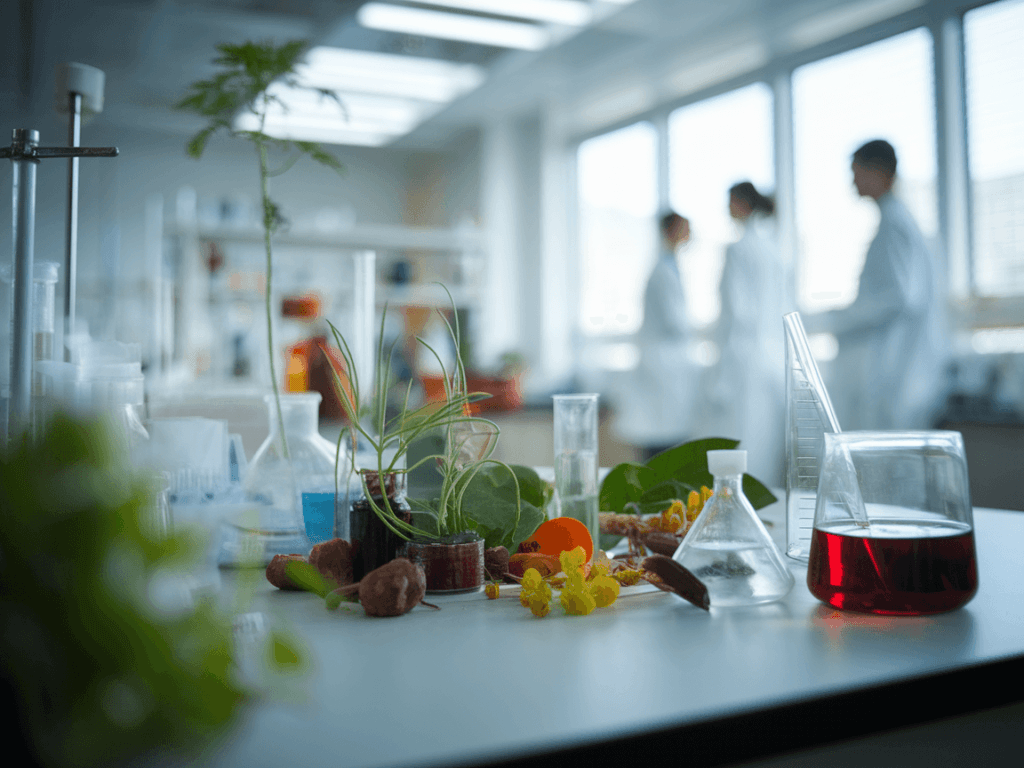 scientists working on medicinal plant research