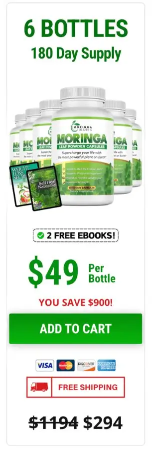 Access Moringa Magic Capsules, 6 bottles 180 day supply at $49/bottle ,plus 2 free ebooks