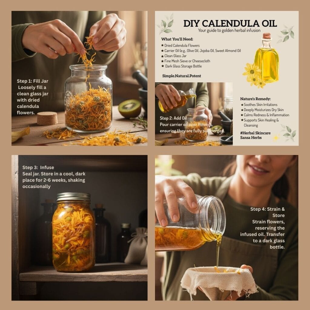 diy calendula oil recipe