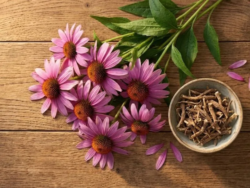 Purple Echinacea Flowers