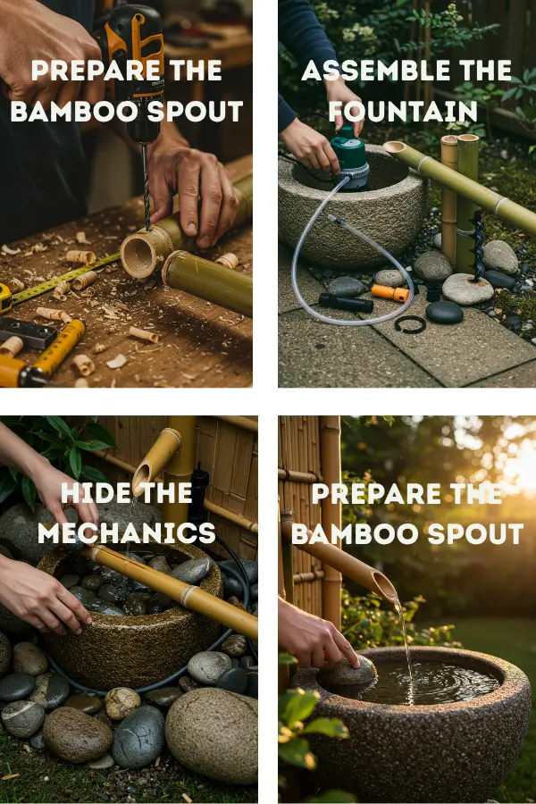 bamboo-water-feature-diy diy bamboo water feature step by step