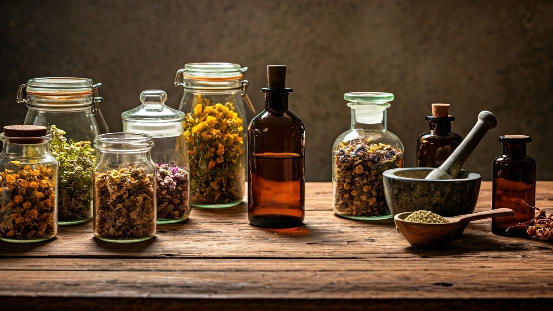 Best ways to take herbs β herbal powders, tinctures, and capsules on apothecary table