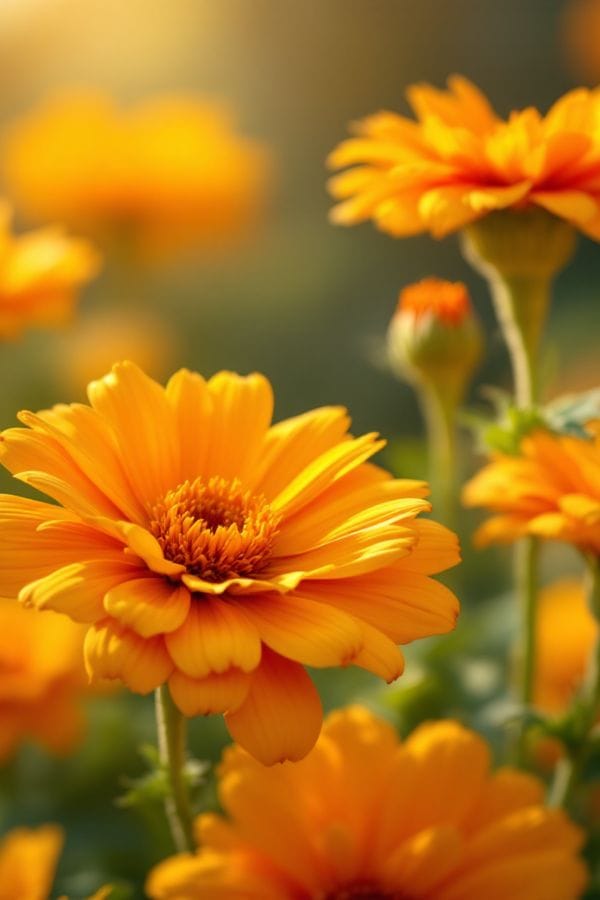 calendula-companion-plant echinacea companion plant calendula