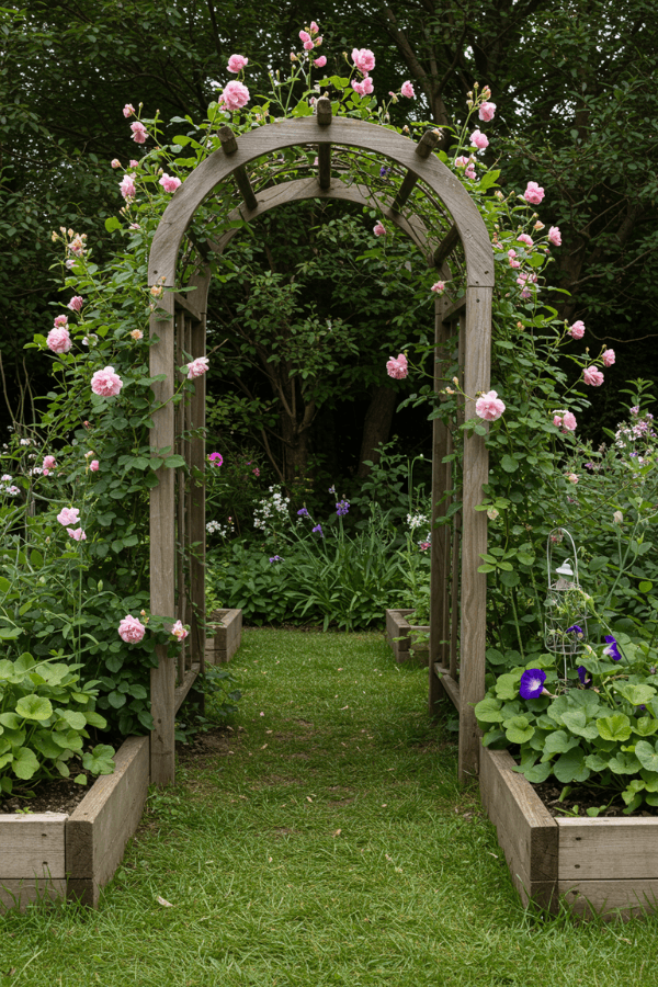 trellis raised garden bed