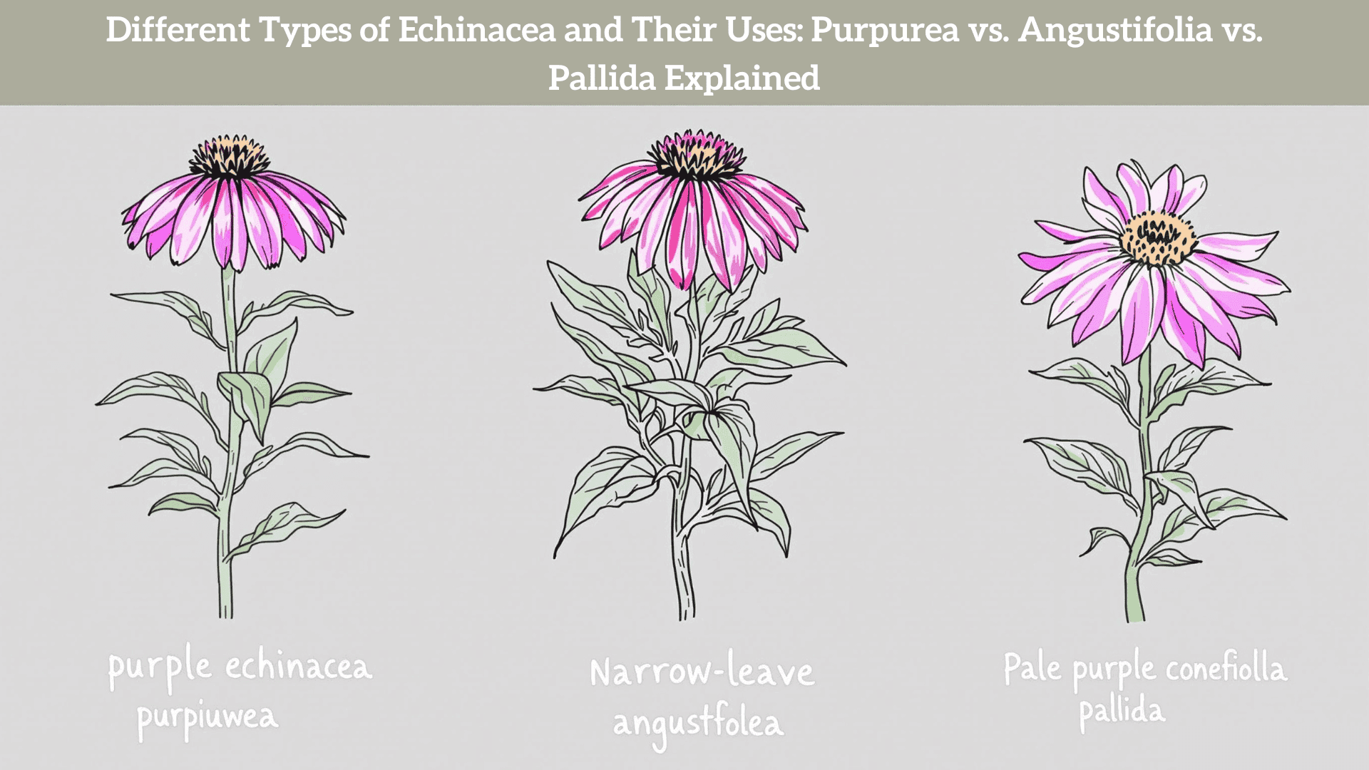 different types of echinacea an their uses