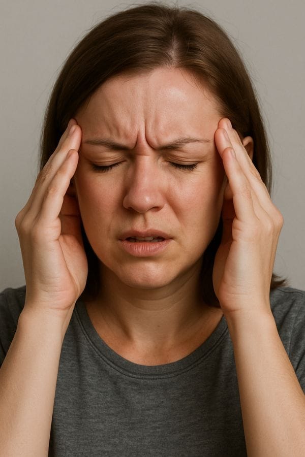 feverfew-for-headache woman suffering from headache