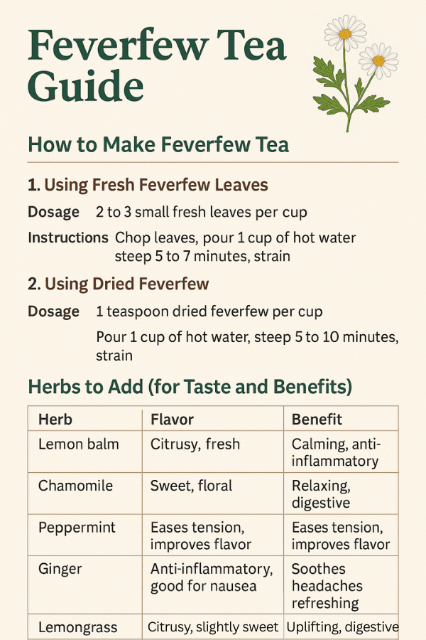 feverfew-tea-recipe feverfew tea recipe