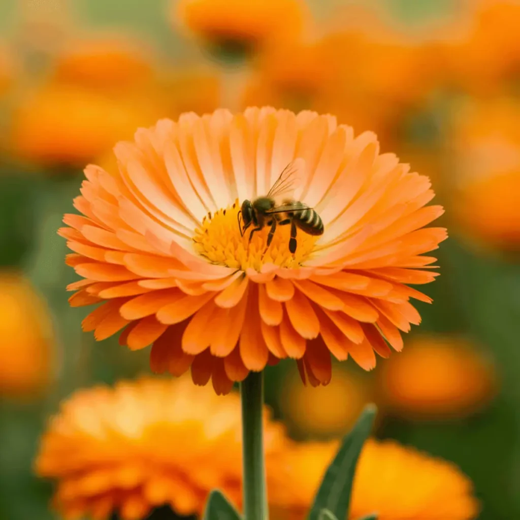 calendula flower close up