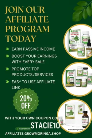 Grow Moringa Affiliate Program - 20% Off with STACIE10