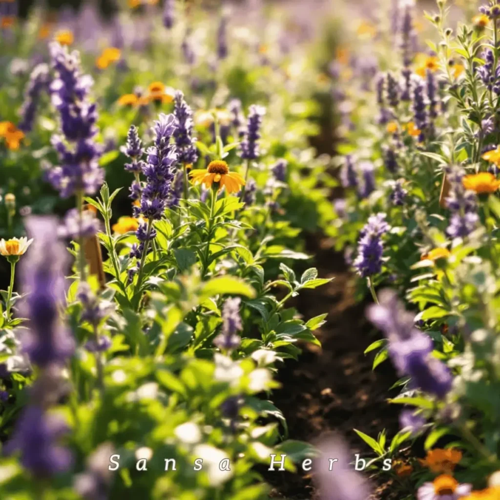lavender plants in garden bed