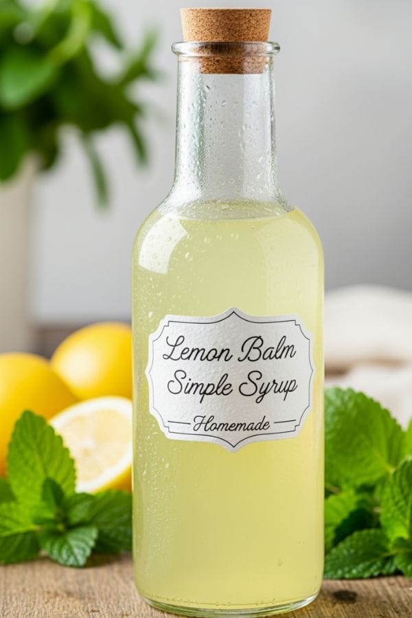 lemon-balm-simple-syrup lemon balm simple syrup