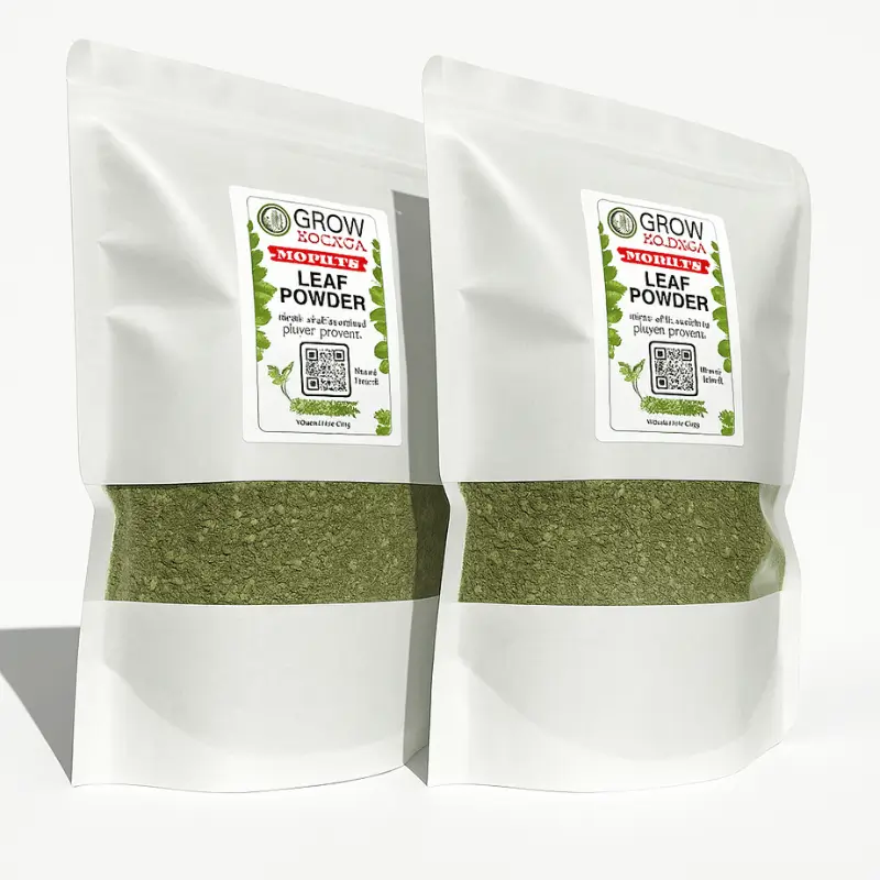 freshly harvested Florida Grown moringa leaf tea