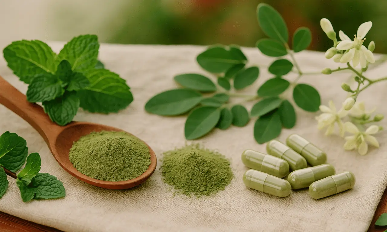 moringa powder and moringa powder capsules