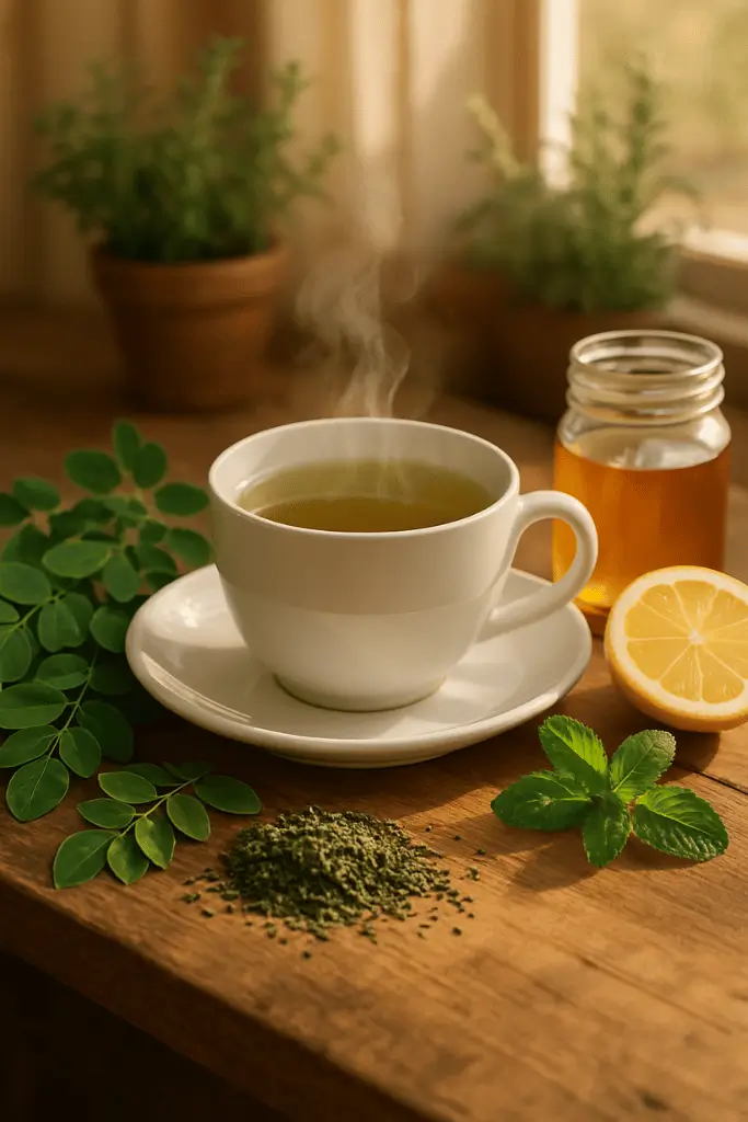 moringa-tea cup of moringa tea