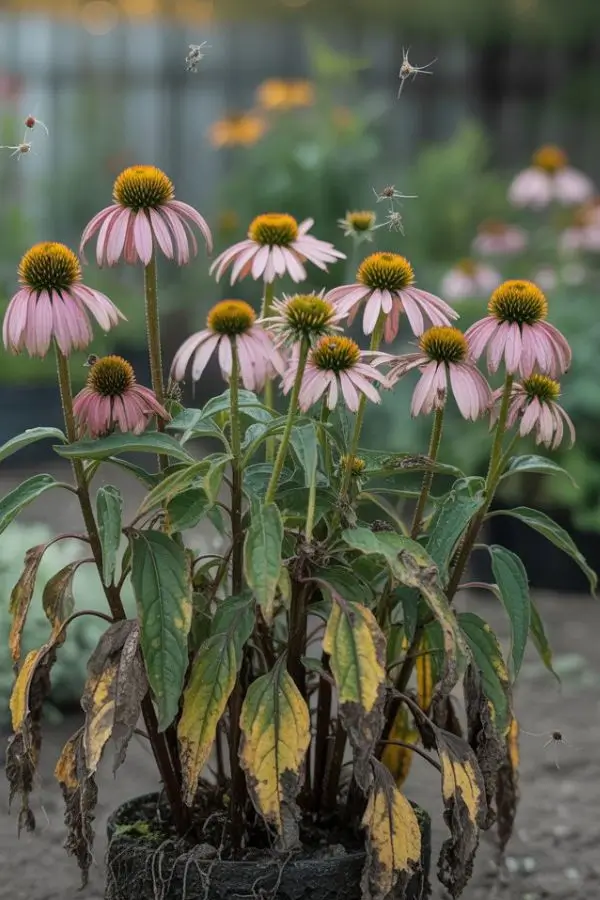 overwatering-echinacea-plants overwatering echinacea plants causing disease