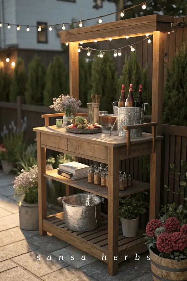 potting-bench potting table decor