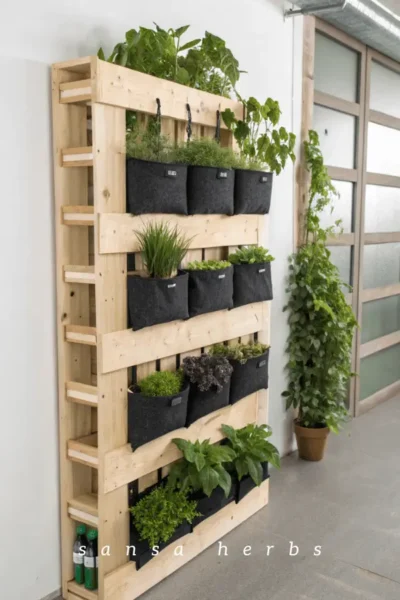 vertical-pallet-planter vertical planter made from pallet wood